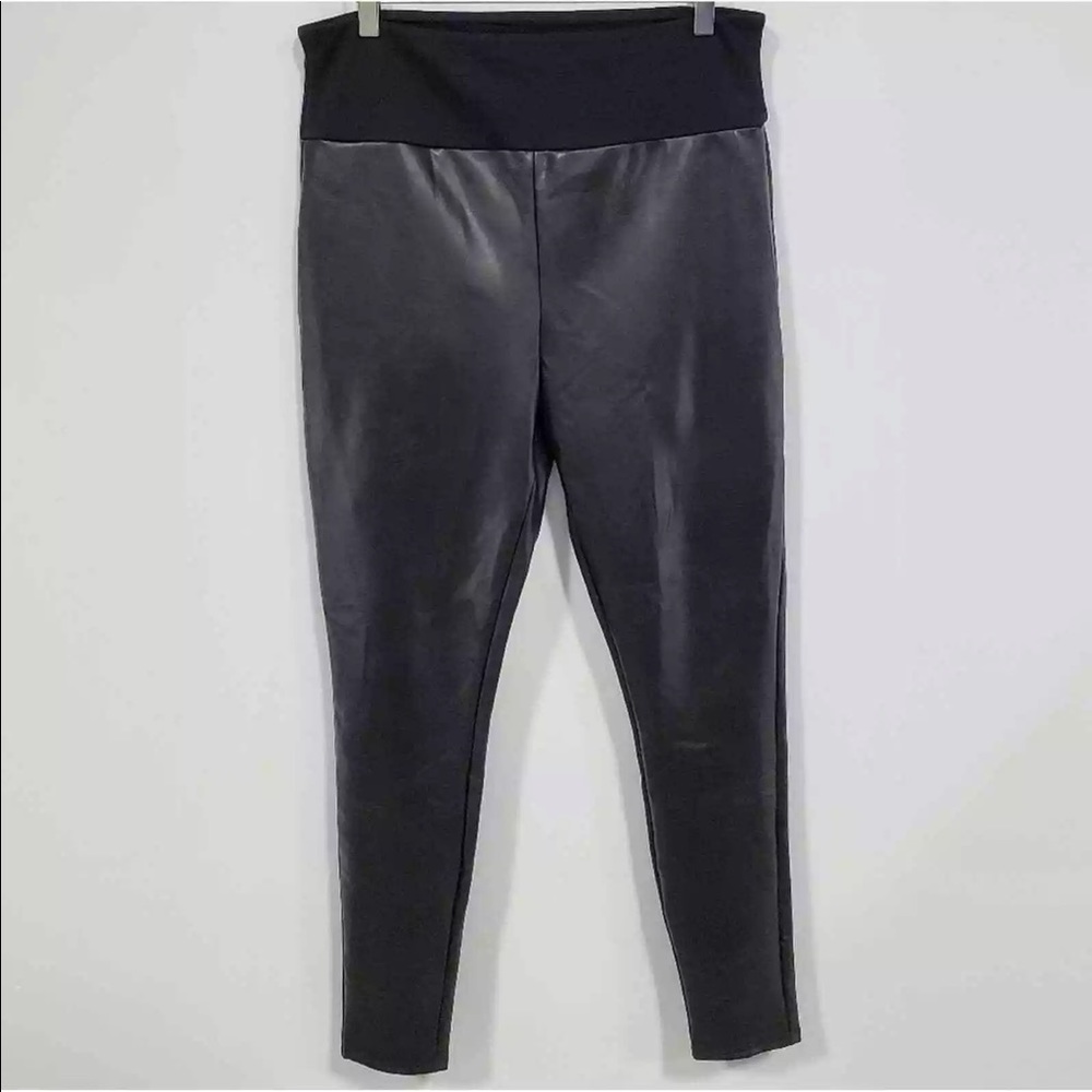 Spanx faux leather leggings 1x